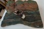 Wood and polychrome metal sculpture - Mar&iacute;n 1